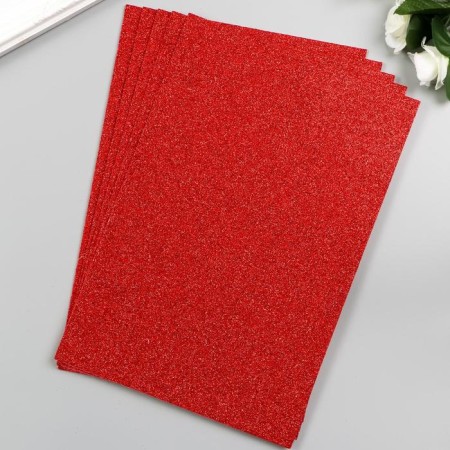 Foamiran "red shine" 2 mm A4 format (set of 5 sheets)-2