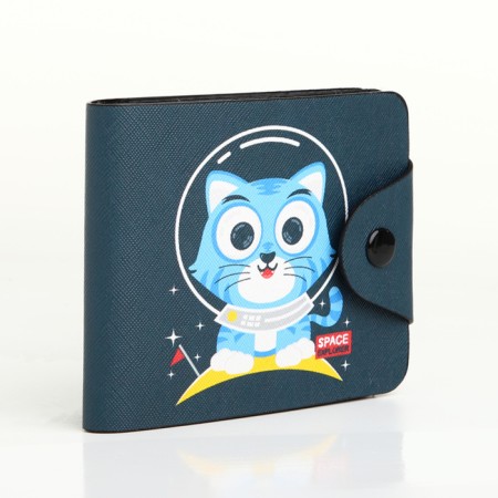 Wallet on the button, the color is blue