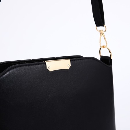 Bag Cross-Bodi with a zipper, black color-3