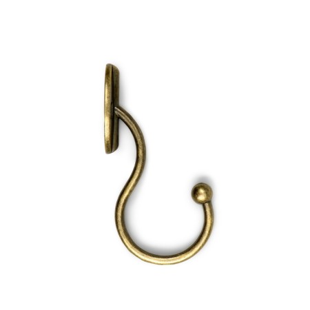 Hook furniture tundra TKO019, one -rod, bronze-3