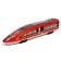 The train is "fast", inertia, light, doors open, mix color