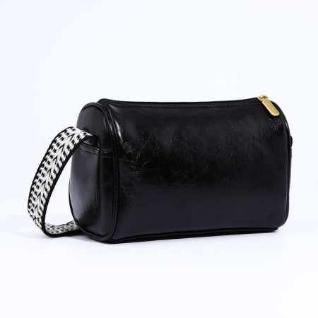 Bag Cross-Bodi with a zipper, black color-4