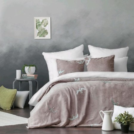 The Liberty set: a cover of 160 x 220 cm, pillowcases 40 x 40 cm - 2 pcs, light - gray-1