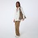Zipper bag with lightning, beige color