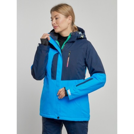 Ski jacket women's winter, size 46, blue color-5