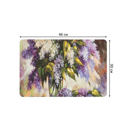 A set of napkins for setting the table "Bouquet of lilacs", rectangular, rounded edges, size 30x46 cm, 4 pcs-2