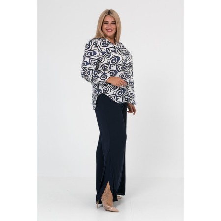 Female blouse, size 74, blue color-3
