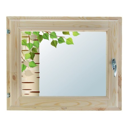 Window, 40 × 60cm, "birch", single -chamber double -glazed window