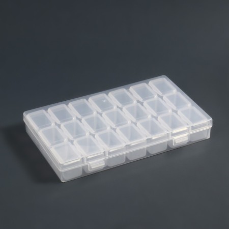 Organizer for decor, 7 blocks, 3 cells, 10.5 × 17 × 2.5 cm, the color is transparent-4
