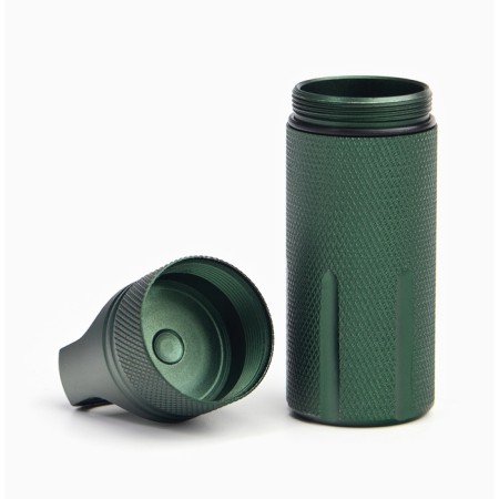 Waterproof keychain container for little things, olive, 11 cm-2