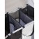 Belly basket Triple shares Dark or Light, 60 × 32 × 50 cm