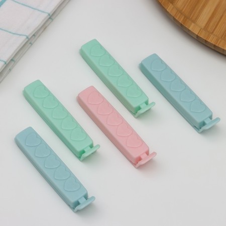Clamps for the package of the share, 8 cm, 5 pcs, color mix-2