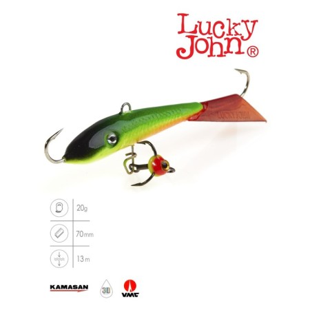 Balancir Lucky John Fin 5 + tee, 7 cm, 26rt blister color