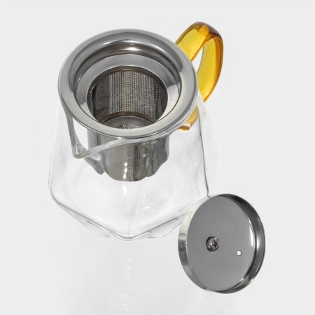 Glass teapot Magistro "Ice", 300 ml, with metal sieve-4