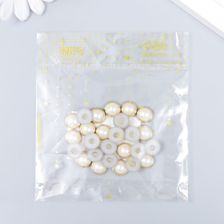 Decor for creativity Plastic "Half -Wash with a rim" set of 25 pcs mix 1x1 cm-3