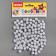 A set of parts for the decor "Bombs with a shine" set 100 pcs., Size 1 pcs: 1 cm, white-silver color