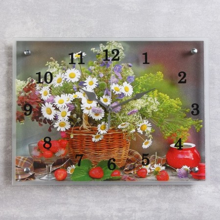 Watching clock, series: flowers, "flowers and berries", 30x40 cm