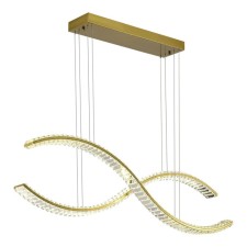 Suspension lamp ST LUCE. SL6206.303.50. Aceno. 1x50 W, LED, 3000K, 4250 LM, 120x18x100 cm, brass color