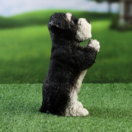 Garden figure "Begging Schneuszer" 9x10x21cm-3