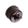 Bironi switch, 1 key, plastic, brown