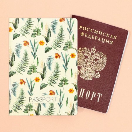 Cover for passport "Flowers", PVC.-3