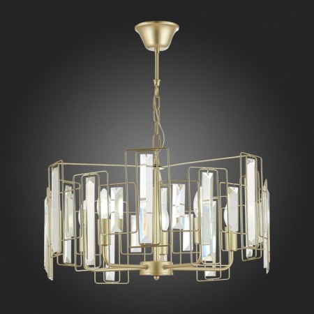 Suspended EVOLUCE lamp. Sle103403-05. Giano. 5x40 watts, E14, 56x56x28 cm, champagne color-2