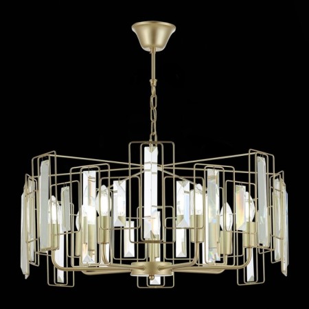 Suspended EVOLUCE lamp. Sle103403-07. Giano. 7x40 watts, E14, 65x65x28 cm, Shampan-1