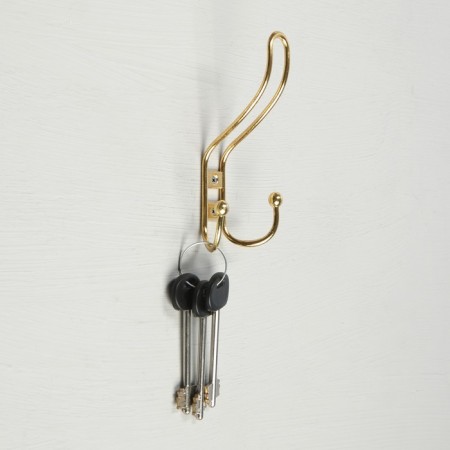 Hook furniture tundra TKT002, three -rod, gold, 4 pcs TMP-1