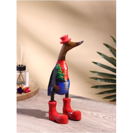 Souvenir "Duck with landscape" wood 13x9x27 cm-1