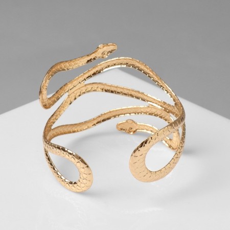 Bracelet Metal "Snake" narrow, color gold-1