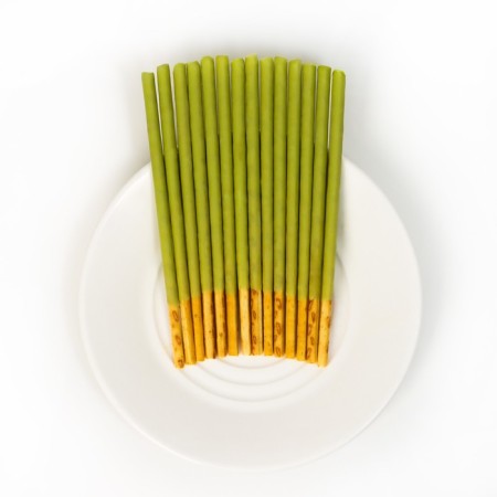 Палочки поки Pocky GLICO "Зелёный чай" в белом шоколаде, 33 г-4