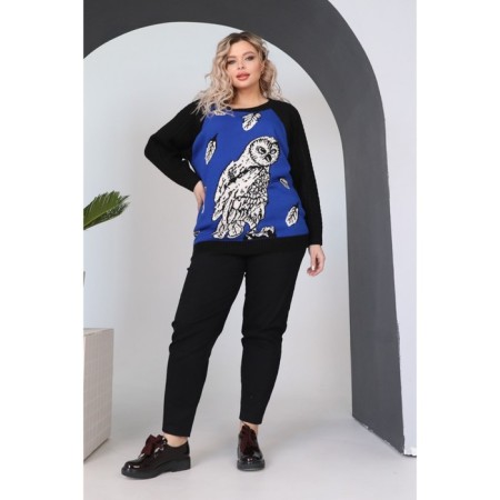 Women's sweater, size 54, the color is blue, black-12