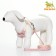 A set with a soft slope "peas", size m, leash 120 x 1.5 cm, og 34-66 cm, pink