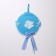 Decorative decoration (suspension) "Stork with a boy" 27x27x46 cm, blue