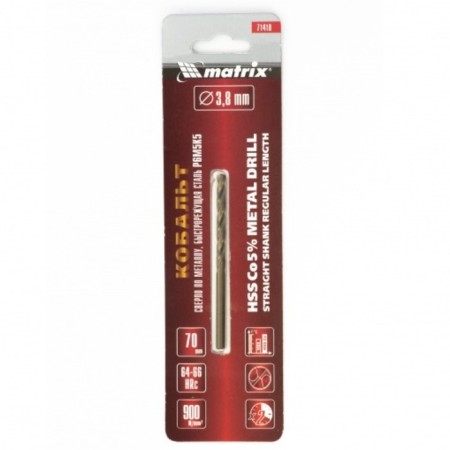 Matrix 3.8 mm, HSS, CO-5% metal drill-3
