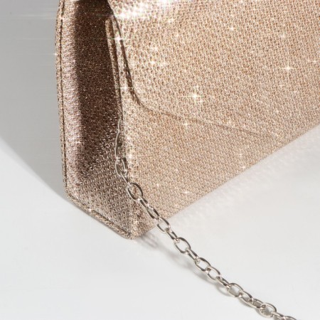 Magneta bag bag, long chain, golden color-3