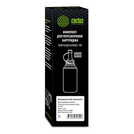 Тонер Cactus CS-RK-TL-420H черный флакон 100гр. (в компл.:чип) для принтера Pantum P3010/M6 107415