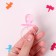 Set for decoration "Dummies", 6 cm, set 3 pcs., Pink color