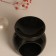 Aroma lamp ceramics "Stop! It's time to catch Zen" Black 7.2x7.2x7.8 cm