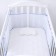 Side in the crib, size 31x180 cm, blue color