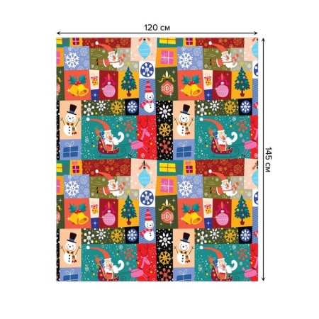 Tables on the table "Met the New Year", rectangular, Saten, size 120x145 cm-1