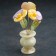 Souvenir flower in a pot of "Anyutin Eyes", onyx