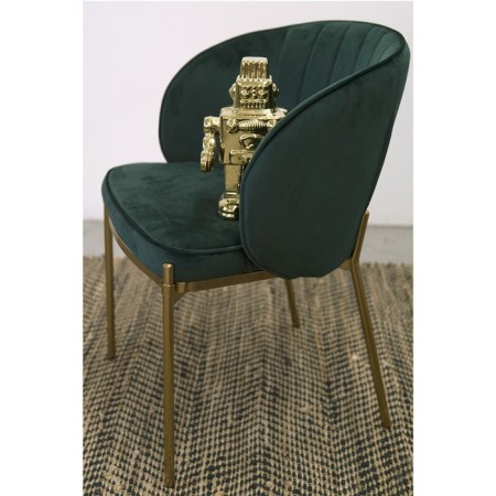 Coral chair, 560 × 500 × 850 mm, velor, green color-1