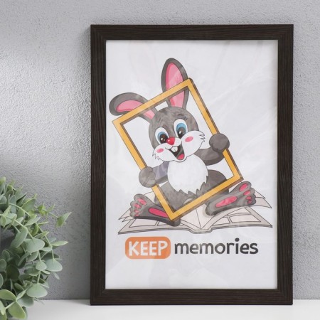 Photo frame MDF 21x30 cm. No. 6, width. 20 mm, thickness. 12 mm, wenge (plastic screen)