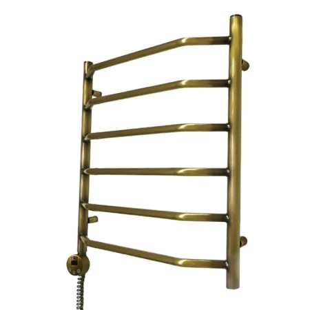 Domoterm electric heated towel rail "Laura", 500 x 600 mm, 6 crossbars, left, bronze-1