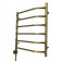 Domoterm electric heated towel rail "Laura", 500 x 600 mm, 6 crossbars, left, bronze