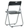 Folding chair on a metal frame, black color