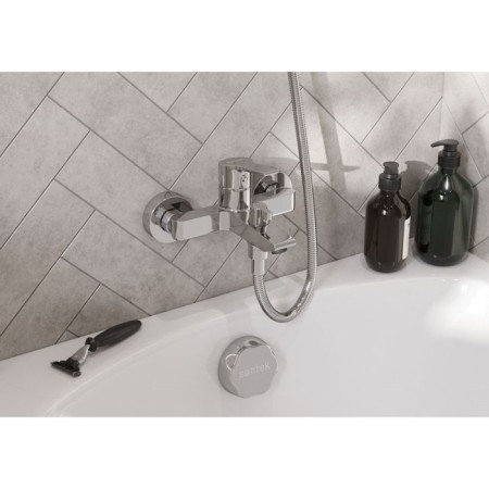Santek Nyra bath mixer, short surplus, with accessories, chrome-2