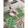 A set of napkins for setting the Green Dragon table, rectangular, rounded edges, size 30x46 cm, 4 pcs