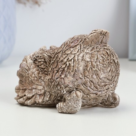 Figure "Owl peeps" beige, 6.5x8x9cm-3